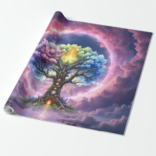 The Celestial Tree of Eternal Realms Wrapping Paper
