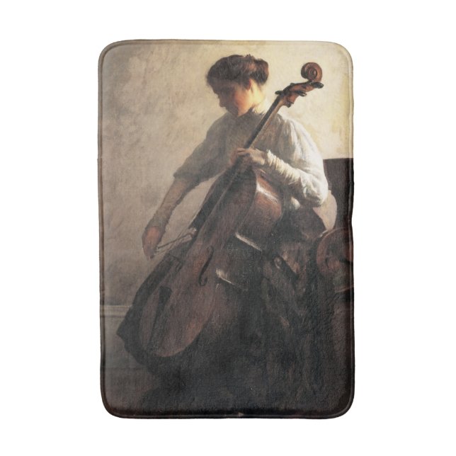 The Cellist (by Joseph DeCamp) Bath Mat (Front Vertical)