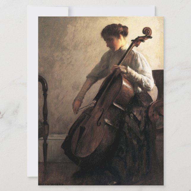 The Cellist (by Joseph DeCamp) Card (Front)