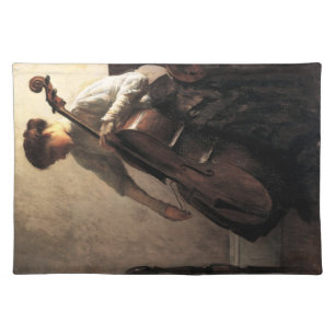 The Cellist (by Joseph DeCamp) Cloth Placemat