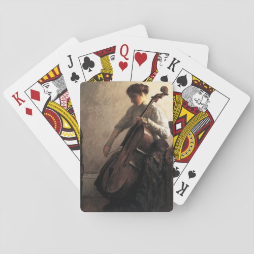 The Cellist by Joseph DeCamp Playing Cards