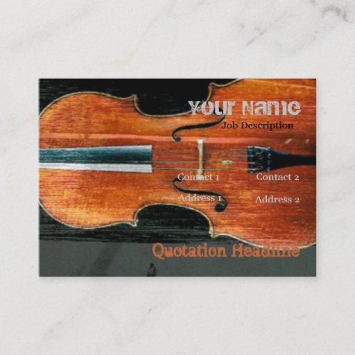 Customizable The Cello Business Card