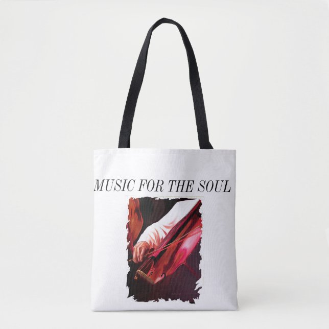 The Cello Player Tote Bag (Front)