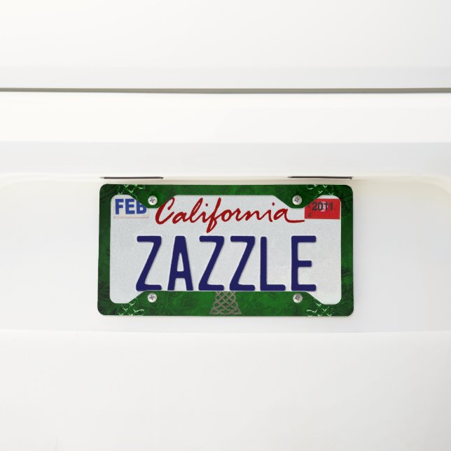 The celtic cross license plate frame (On Car)