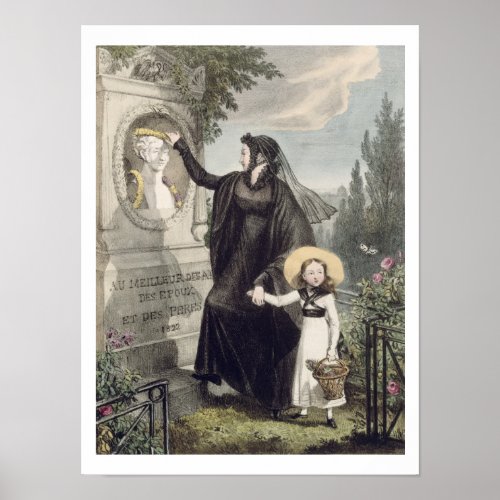 The Cemetery of Pere Lachaise printed by Charles Poster