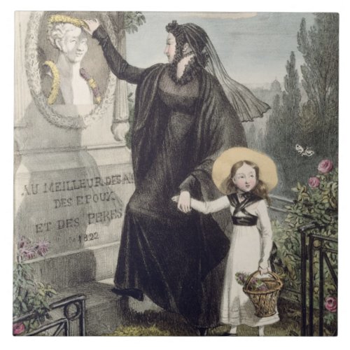 The Cemetery of Pere Lachaise printed by Charles Tile