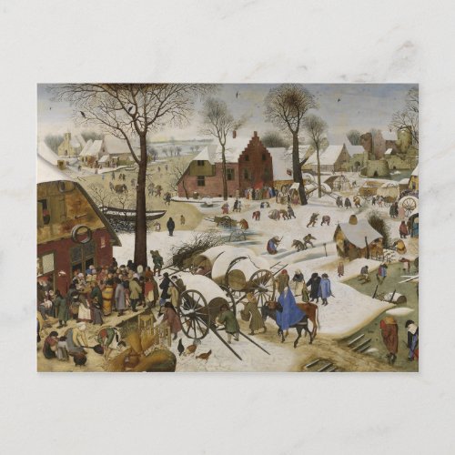 The Census at Bethlehem by Pieter Bruegel Postcard