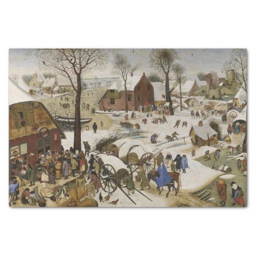 The Census at Bethlehem by Pieter Bruegel Tissue Paper