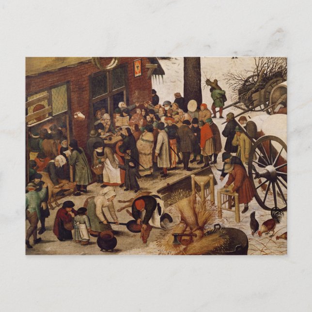 The Census at Bethlehem, detail of census office Postcard (Front)