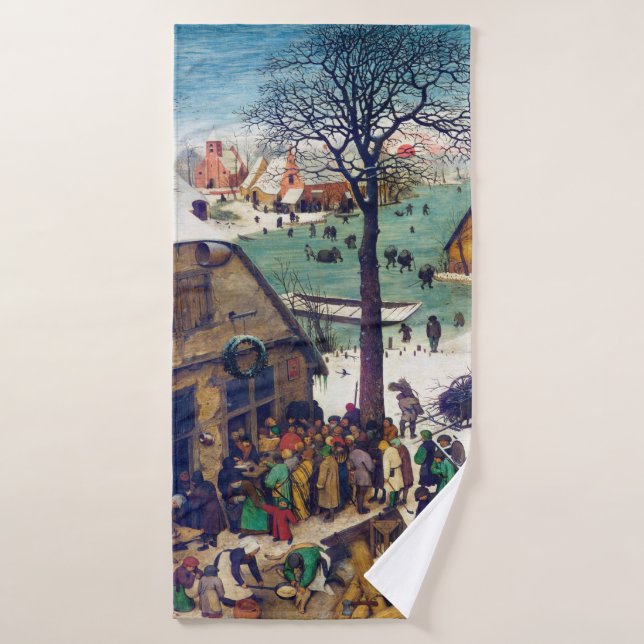 The Census at Bethlehem, Pieter Bruegel Bath Towel (Bath Towel)