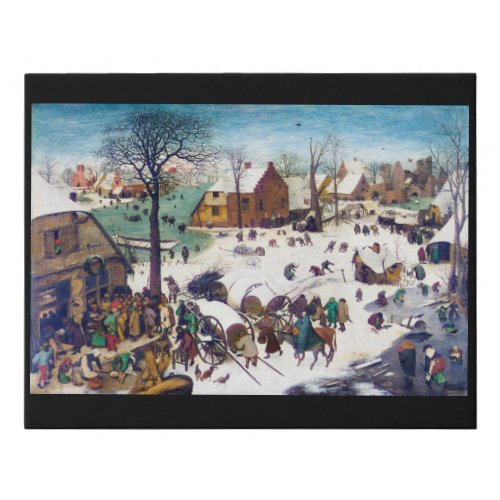 The Census at Bethlehem Pieter Bruegel Faux Canvas Print