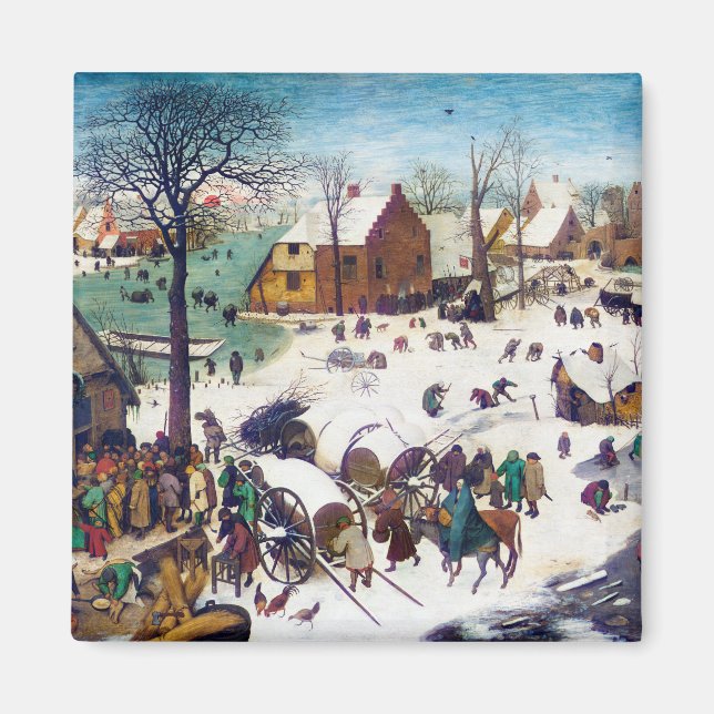 The Census at Bethlehem, Pieter Bruegel Magnet (Front)
