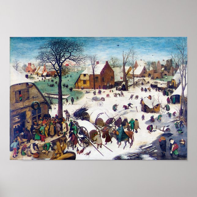 The Census at Bethlehem, Pieter Bruegel Poster (Front)