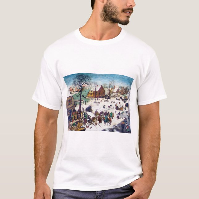 The Census at Bethlehem, Pieter Bruegel T-Shirt (Front)