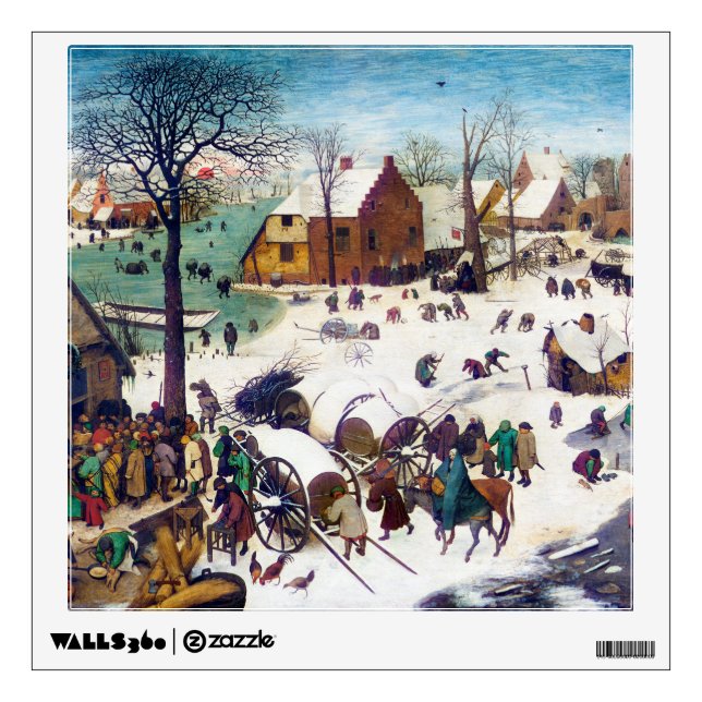 The Census at Bethlehem, Pieter Bruegel Wall Decal (Front)