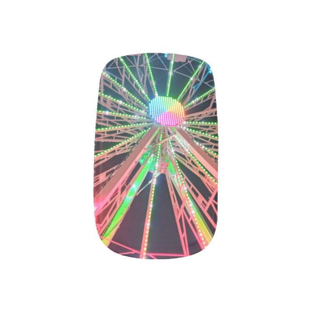 The center of a Ferris wheel Minx Nail Art (Left Thumb)