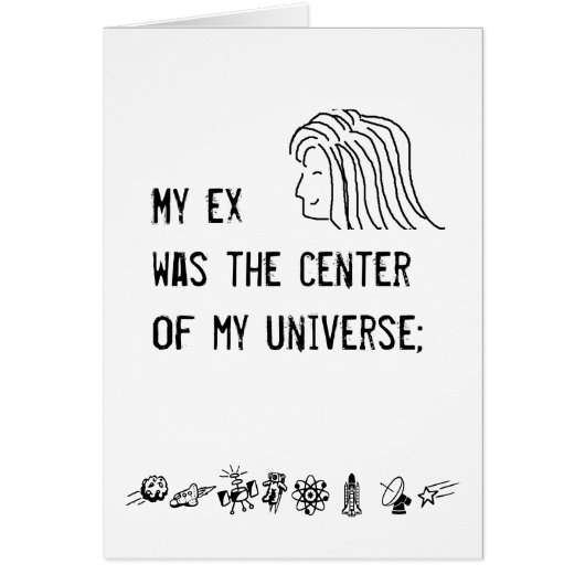 The center of my universe - card (Front)