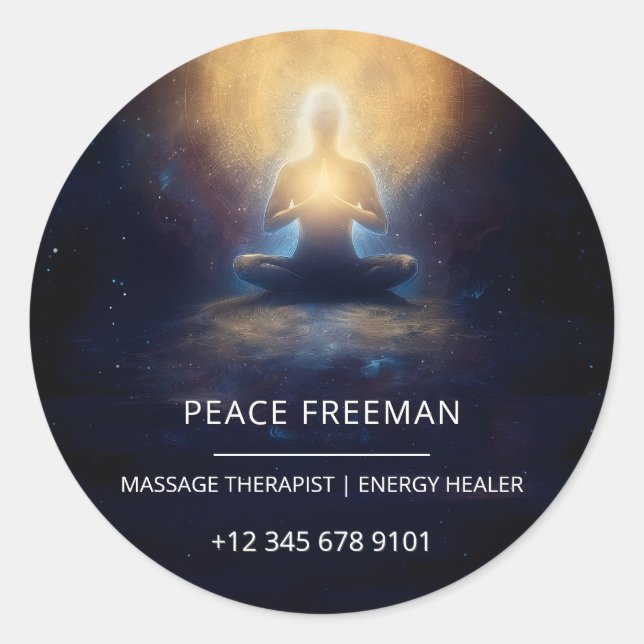 The Center Within | Mindful Stillness Classic Round Sticker (Front)
