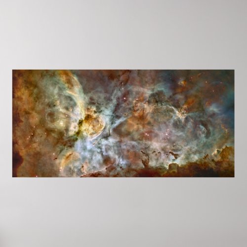 The central region of the Carina Nebula Poster