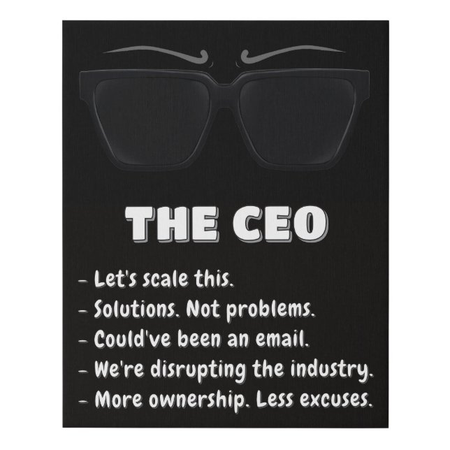 The CEO – Funny Office Cat Canvas Print (Front)