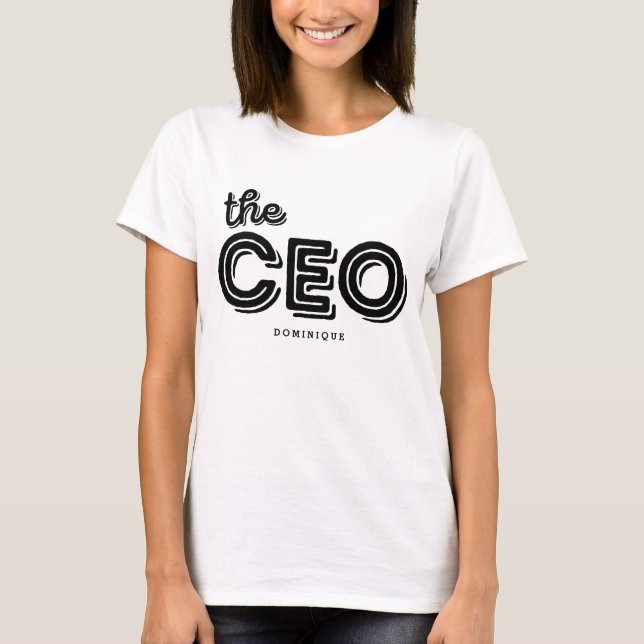 The CEO Rustic Retro Typography Personalized Shirt (Front)
