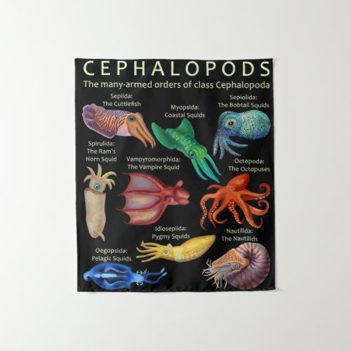 The Cephalopod Octopus Squid Cuttlefish Tapestry