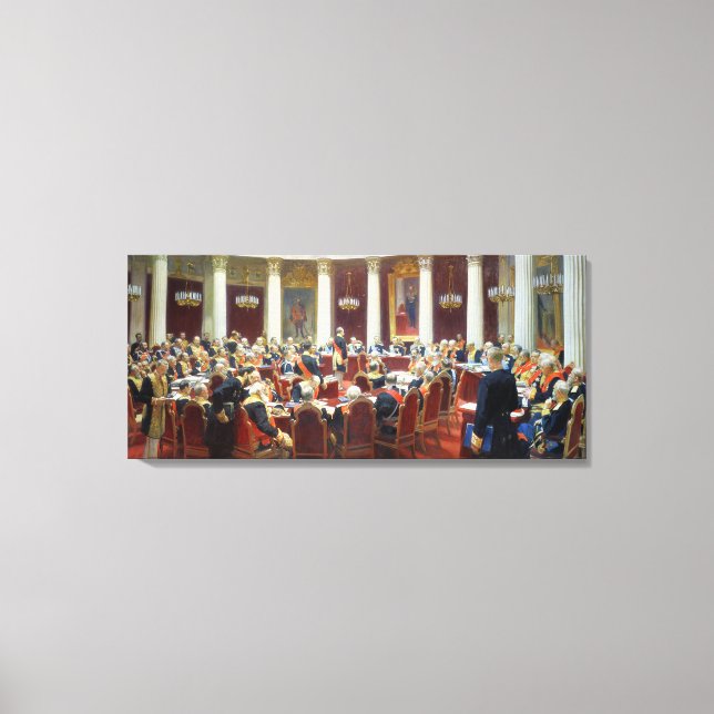 The Ceremonial Sitting of the State Council Canvas Print (Front)