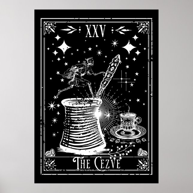 The Cezve Turkish Coffee Tarot Card Poster (Front)
