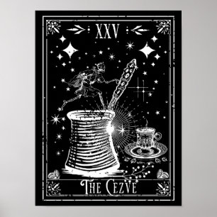 The Cezve Turkish Coffee Tarot Card Poster