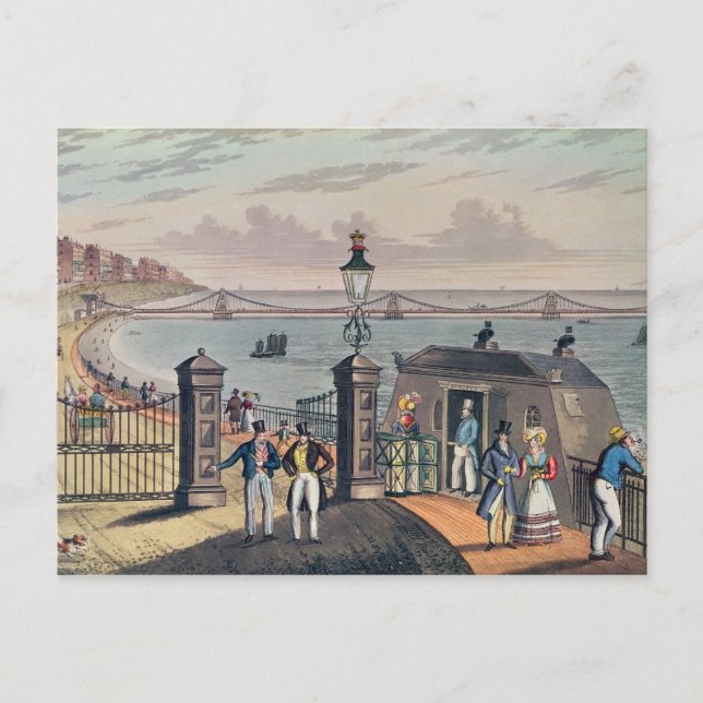 The Chain Pier on the front at Brighton Postcard (Front)