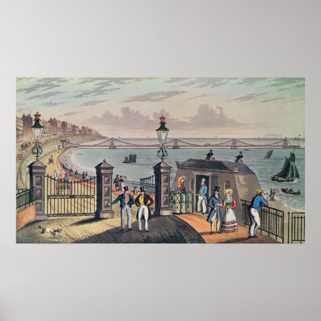 The Chain Pier on the front at Brighton Poster (Front)