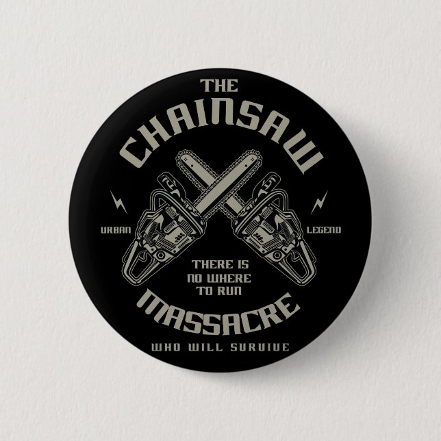 The Chainsaw Massacre who whill survive? Button (Front)