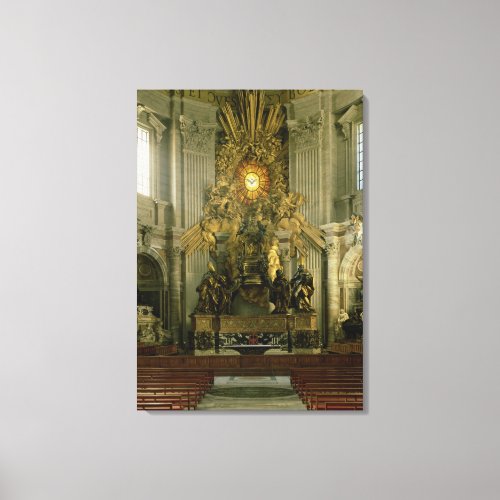 The chair of St Peter 1665 Canvas Print