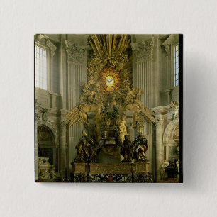 The chair of St. Peter, 1665 Pinback Button