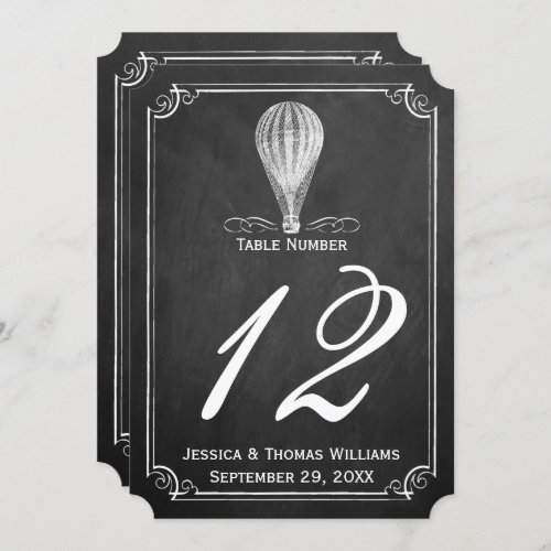 The Chalkboard Hot Air Balloon Wedding Collection Invitation