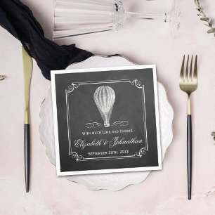 The Chalkboard Hot Air Balloon Wedding Collection Napkins