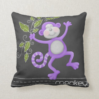 The Chalkboard Jungle - Monkey Pillow