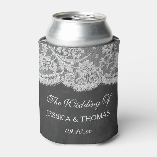 The Chalkboard  Lace Wedding Collection Can Cooler