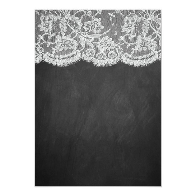 The Chalkboard & Lace Wedding Collection Invitation
