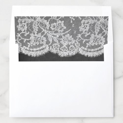 The Chalkboard  Lace Wedding Collection Envelope Liner