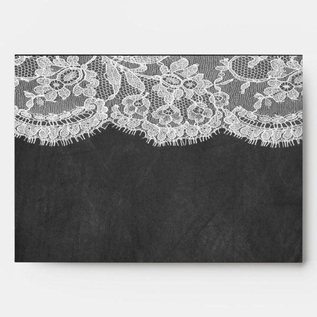 The Chalkboard & Lace Wedding Collection Envelopes (Front)