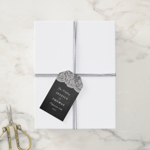 The Chalkboard  Lace Wedding Collection Gift Tags