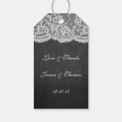 The Chalkboard  Lace Wedding Collection Gift Tags