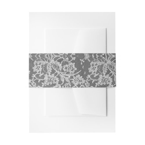 The Chalkboard  Lace Wedding Collection Invitation Belly Band