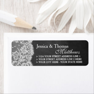 The Chalkboard & Lace Wedding Collection Labels