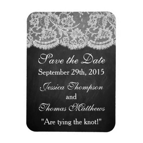 The Chalkboard  Lace Wedding Collection Magnet