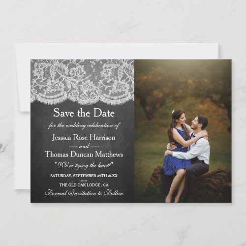 The Chalkboard  Lace Wedding Collection Photo Save The Date