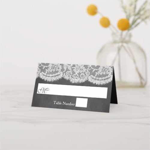 The Chalkboard  Lace Wedding Collection Place Card
