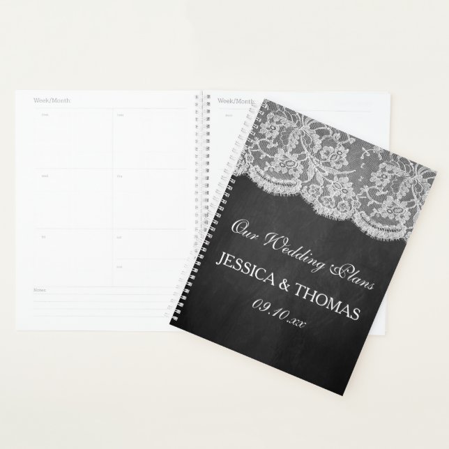 The Chalkboard & Lace Wedding Collection Planner (Display)