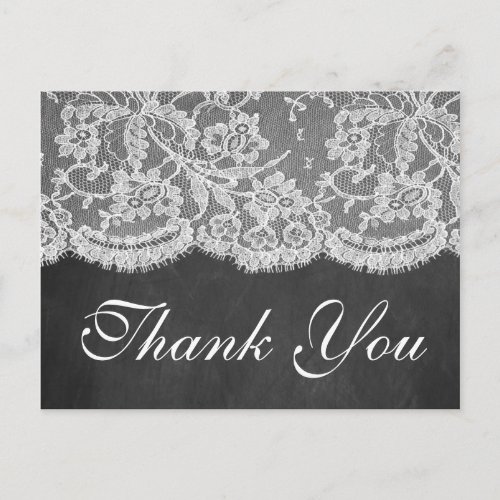 The Chalkboard  Lace Wedding Collection Postcard